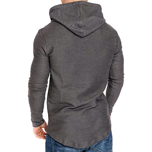 Men's Slim Fit Hoodie - Casual Long Sleeve Sweatshirt