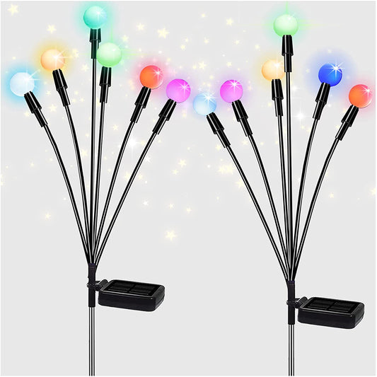 Simulation Firefly Solar Garden Lights – Outdoor Swaying LED Landscape & Lawn Decoration (IP65, Warm/Colourful Light)