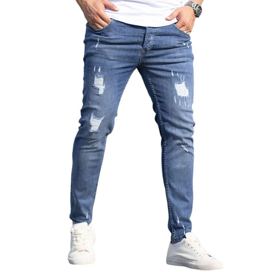 Men's Casual Versatile Ripped Denim Pants