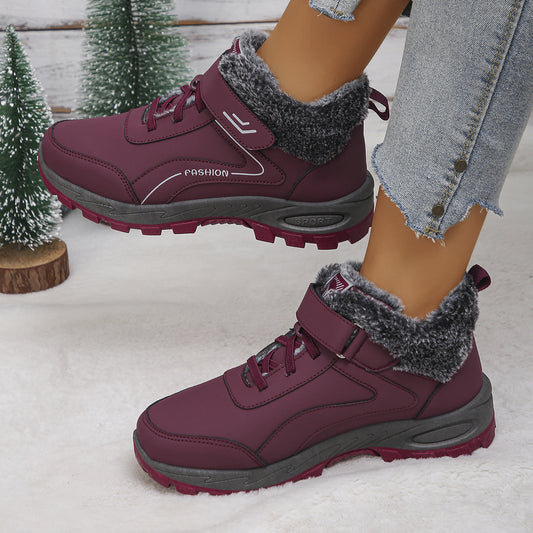 Women’s Fleece-Lined Insulated Snow Boots – Warm High-Top Winter Boots