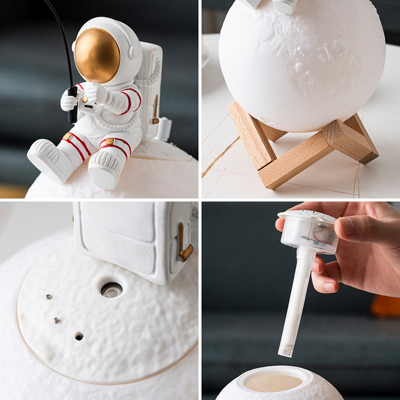 Astronaut Figurine Resin Night Light & Humidifier Accessory – Space Man Home Décor Miniature (UK)