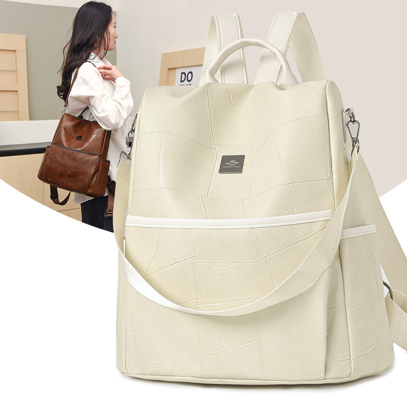 Western-Style Minimalist PU Backpack UK | Stylish Anti-Theft Casual Backpack