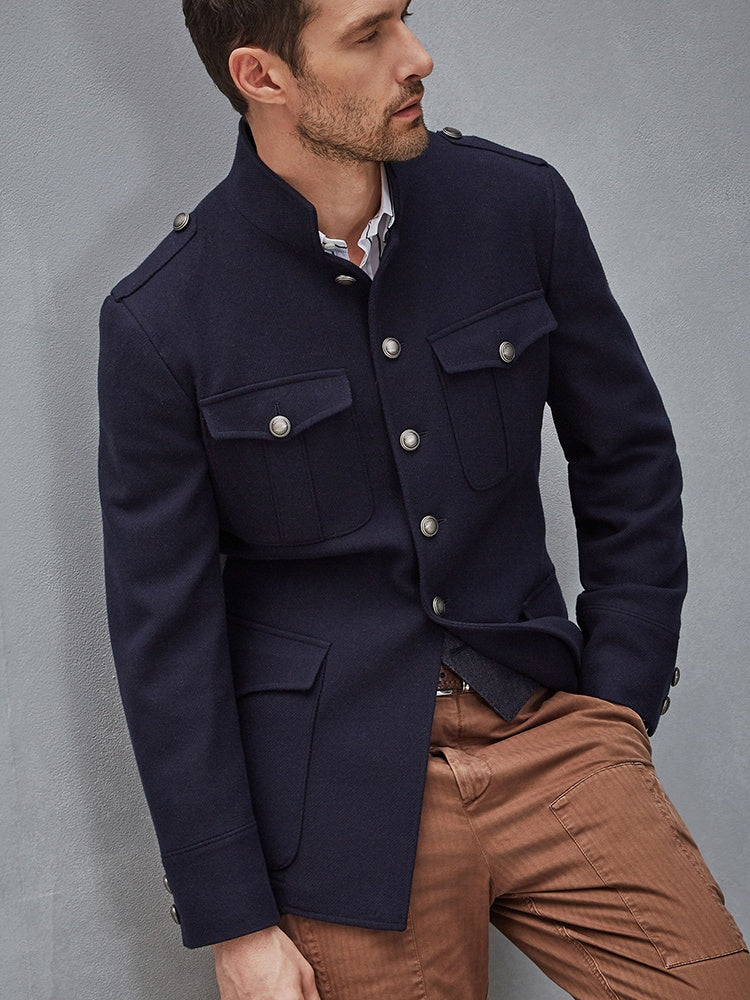 New Vintage-style Men's Business Slim-fit Short Coat