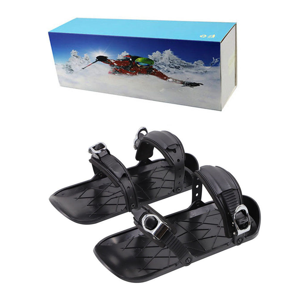 Mini Ski Skates – Portable Short Skiboard with Adjustable Bindings