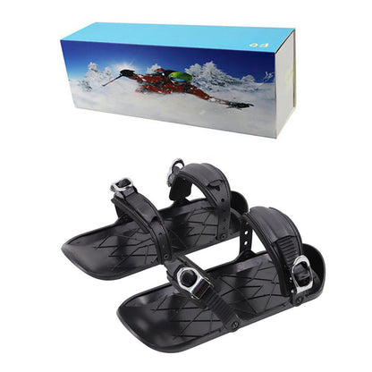 Mini Ski Skates – Portable Short Skiboard with Adjustable Bindings
