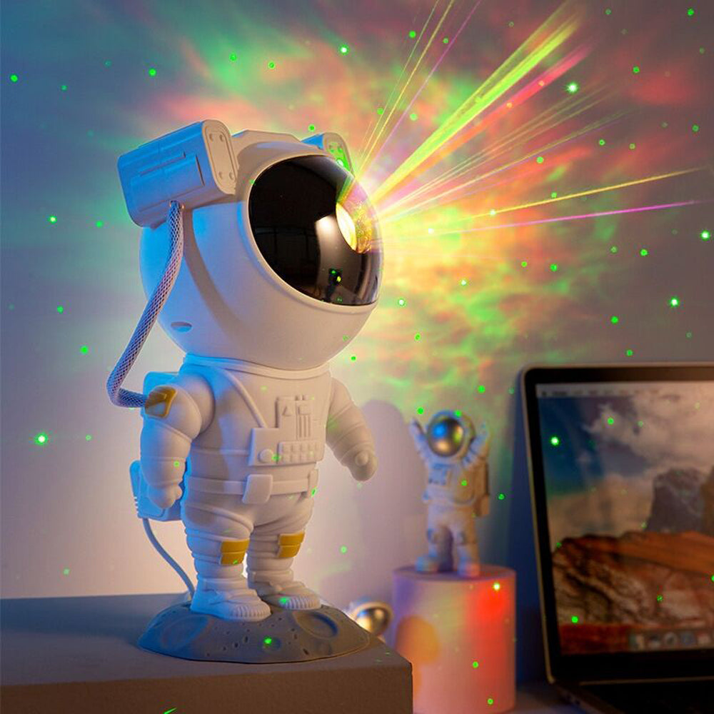 Creative Astronaut Galaxy Star Projector Night Light – USB Starry Sky Nebula Lamp with Remote for Bedroom & Desk