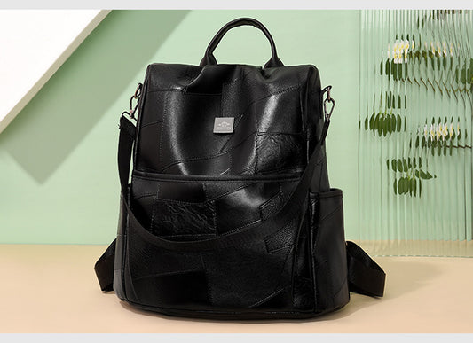 Western-Style Minimalist PU Backpack UK | Stylish Anti-Theft Casual Backpack