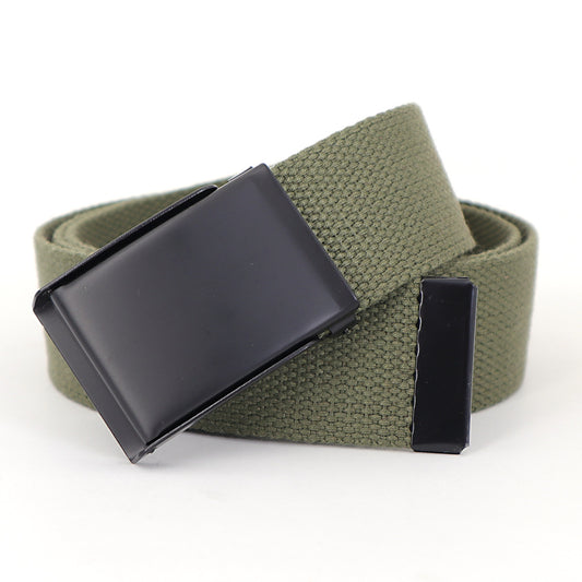 Men’s Casual Canvas & Denim Belt UK | Smooth Buckle Everyday Belt