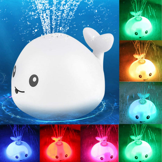 Baby Whale Bath Toy - Floating Spraying Water with LED Light & Music