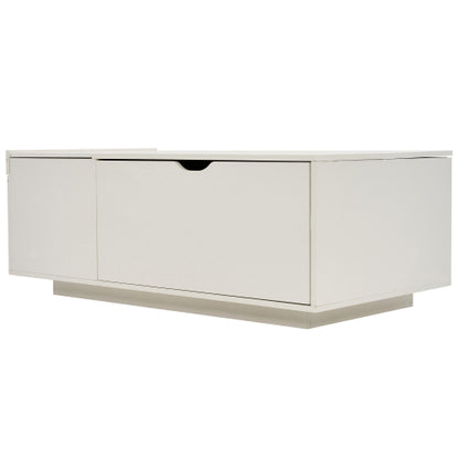 Lift Up Coffee Table, Coffee Table With Drawer, Wooden Tea Tables Sofa End Tables For Living Room Furniture , White