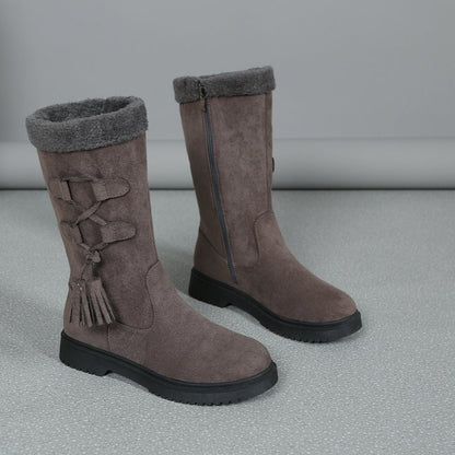 Women’s Thick-Soled Fleece-Lined Snow Boots – Extra-Warm Mid-Calf Winter Boots