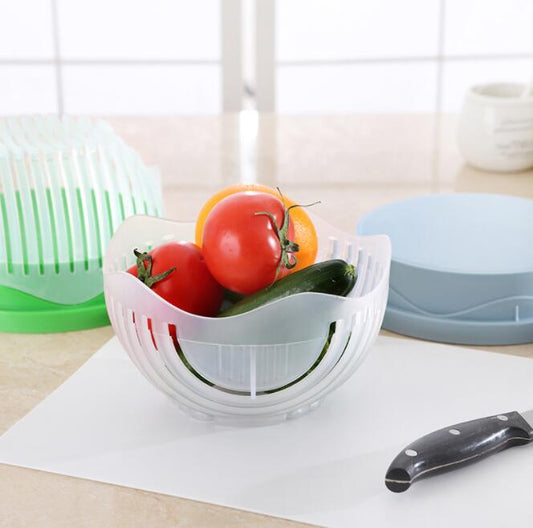 Creative Salad Cutter – Fruit & Vegetable Cutting Bowl