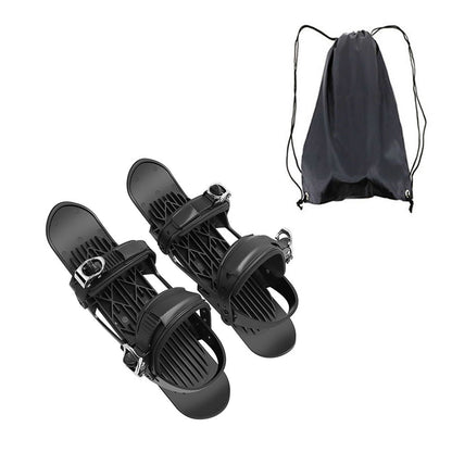 Mini Ski Skates – Portable Short Skiboard with Adjustable Bindings