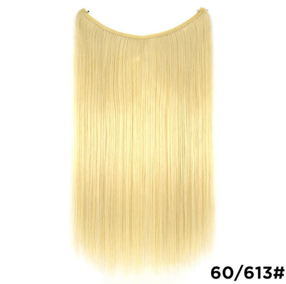 22-Inch Invisible Wire Hair Extensions – No Clips, Secret Fish Line