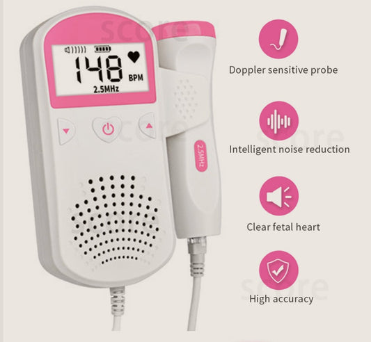 Fetal Heart Rate Monitor - Home Pregnancy Baby Heartbeat Detector