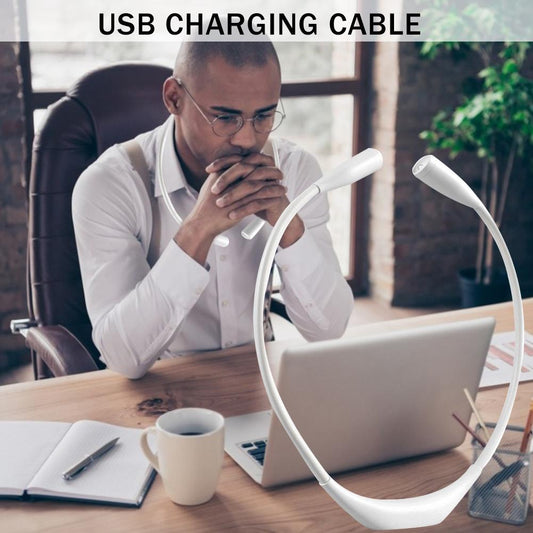 USB Rechargeable LED Neck Reading Light – Hands-Free & Adjustable