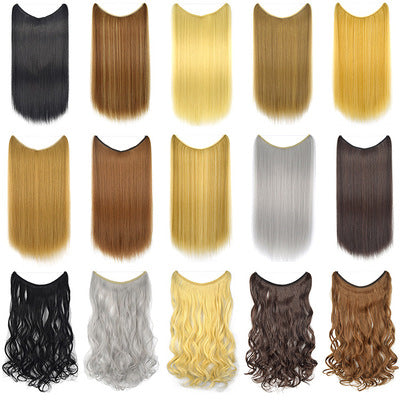 22-Inch Invisible Wire Hair Extensions – No Clips, Secret Fish Line