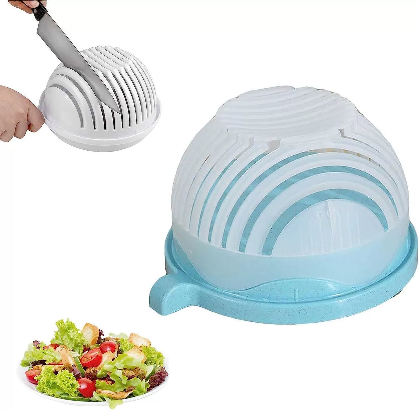 Creative Salad Cutter – Fruit & Vegetable Cutting Bowl
