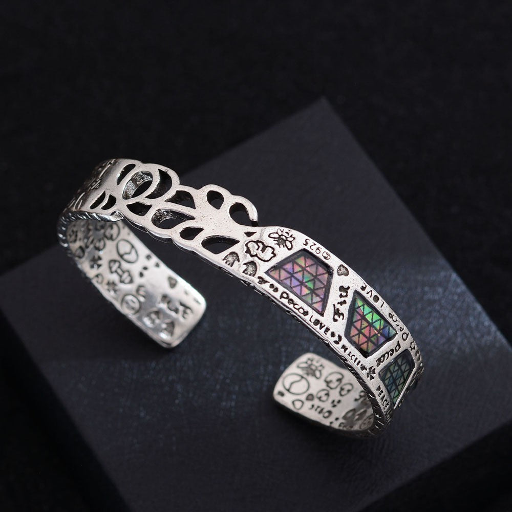 Womens Retro Dreadlock Braided Twisted Tassel Bracelet - Geometric Hip-Hop Style Copper Jewellery