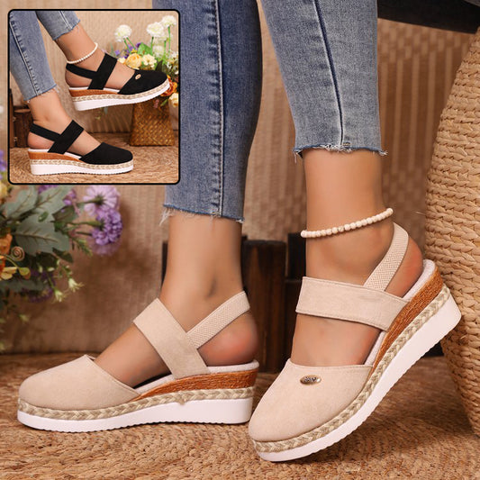 Hemp Rope Wedge Sandals – Summer Lightweight Braided Shoes for Women