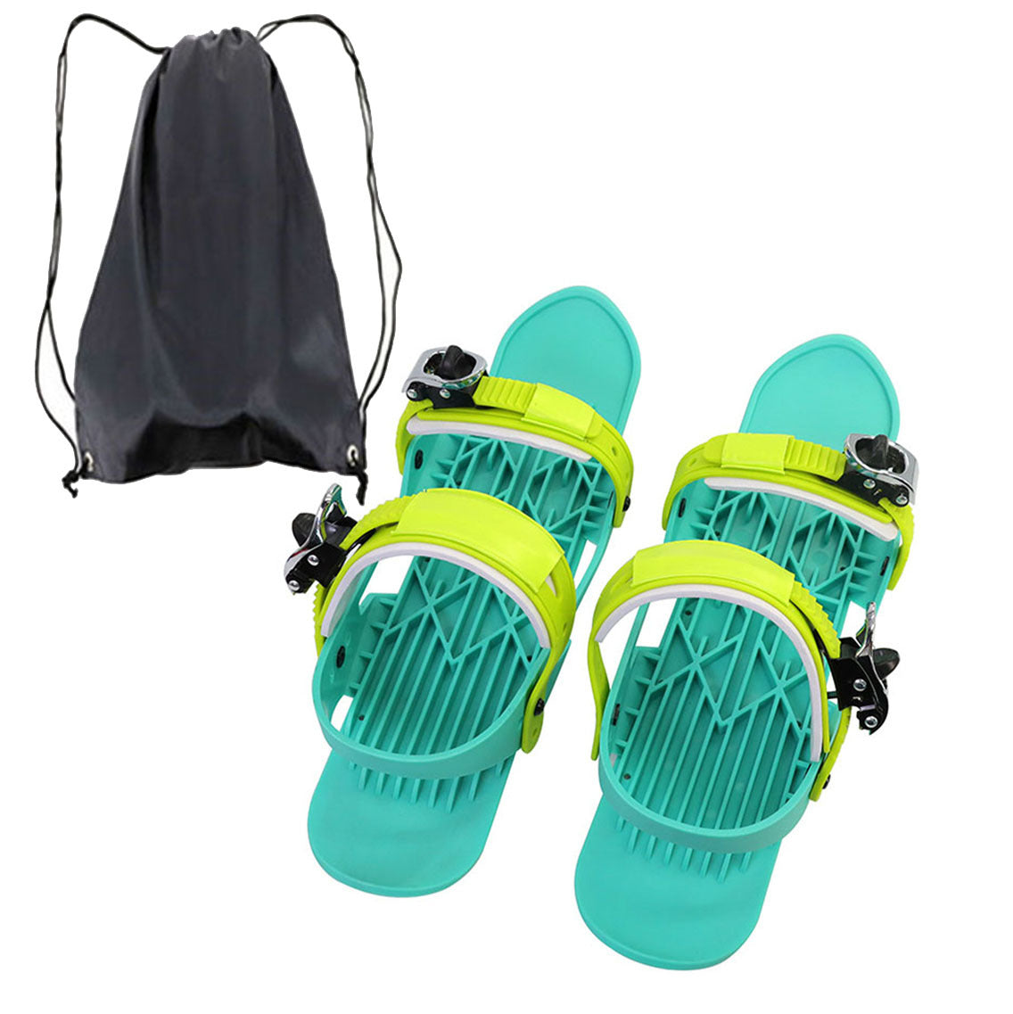 Mini Ski Skates – Portable Short Skiboard with Adjustable Bindings