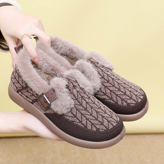 Women’s Fleece-Lined Extra-Thick Winter Loafers – Warm Insulated Slip-On Shoes