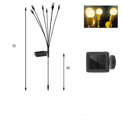Simulation Firefly Solar Garden Lights – Outdoor Swaying LED Landscape & Lawn Decoration (IP65, Warm/Colourful Light)