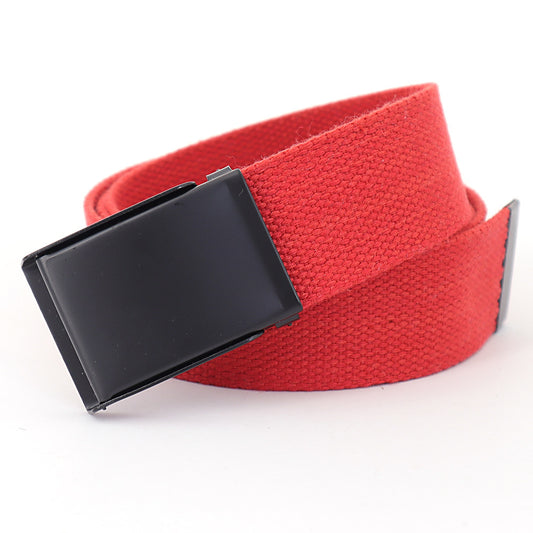 Men’s Casual Canvas & Denim Belt UK | Smooth Buckle Everyday Belt