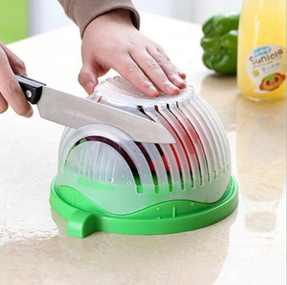 Creative Salad Cutter – Fruit & Vegetable Cutting Bowl
