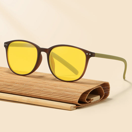 Retro Night Vision Anti-Blue Light Glasses for Men UK | Yellow Lens Minimalist Style
