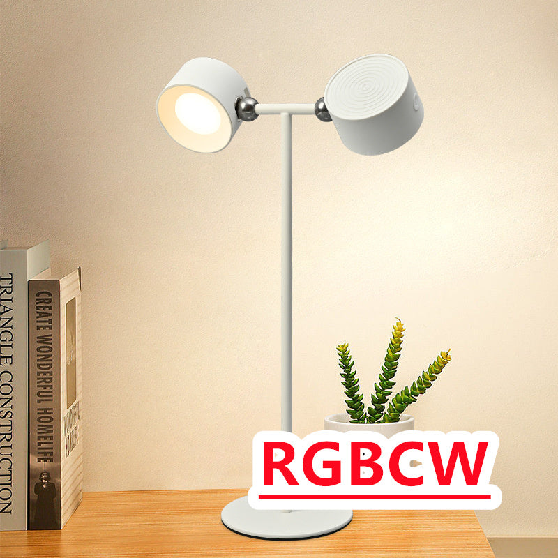 Magnetic Touch LED Table Lamp – USB Rechargeable 360° Rotating Cordless Desk & Wall Night Light with Remote