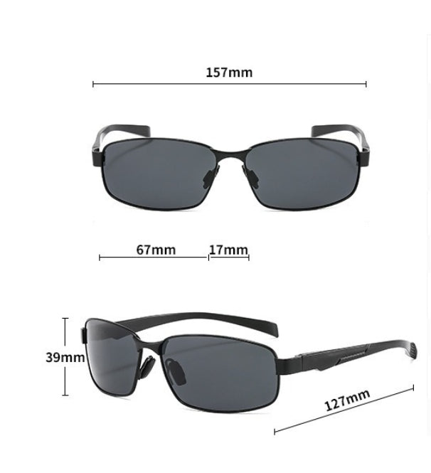 Stylish Square Sunglasses for Men UK | Minimalist Metal Frame Sunglasses