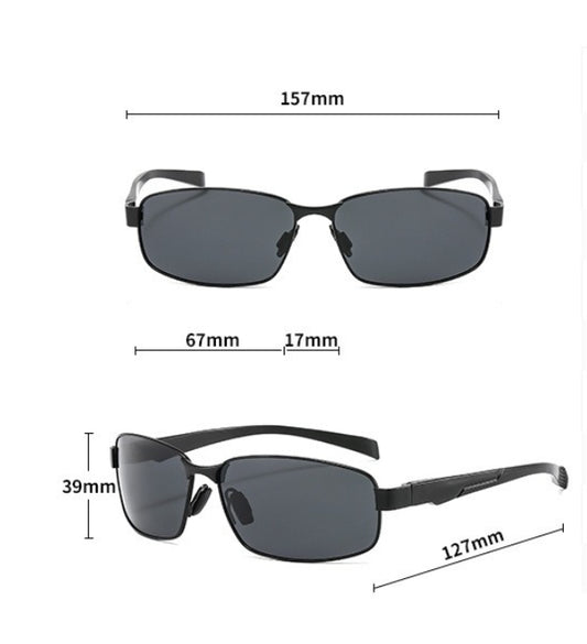 Stylish Square Sunglasses for Men UK | Minimalist Metal Frame Sunglasses