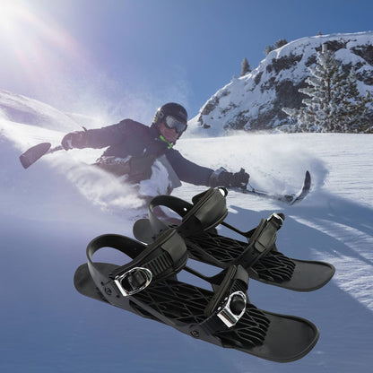 Mini Ski Skates – Portable Short Skiboard with Adjustable Bindings