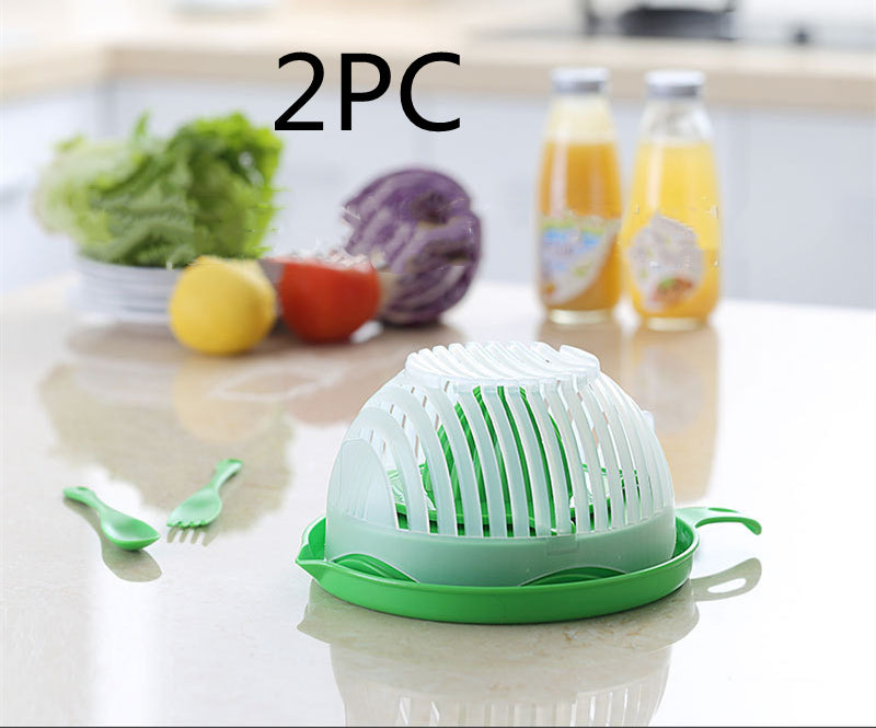 Creative Salad Cutter – Fruit & Vegetable Cutting Bowl