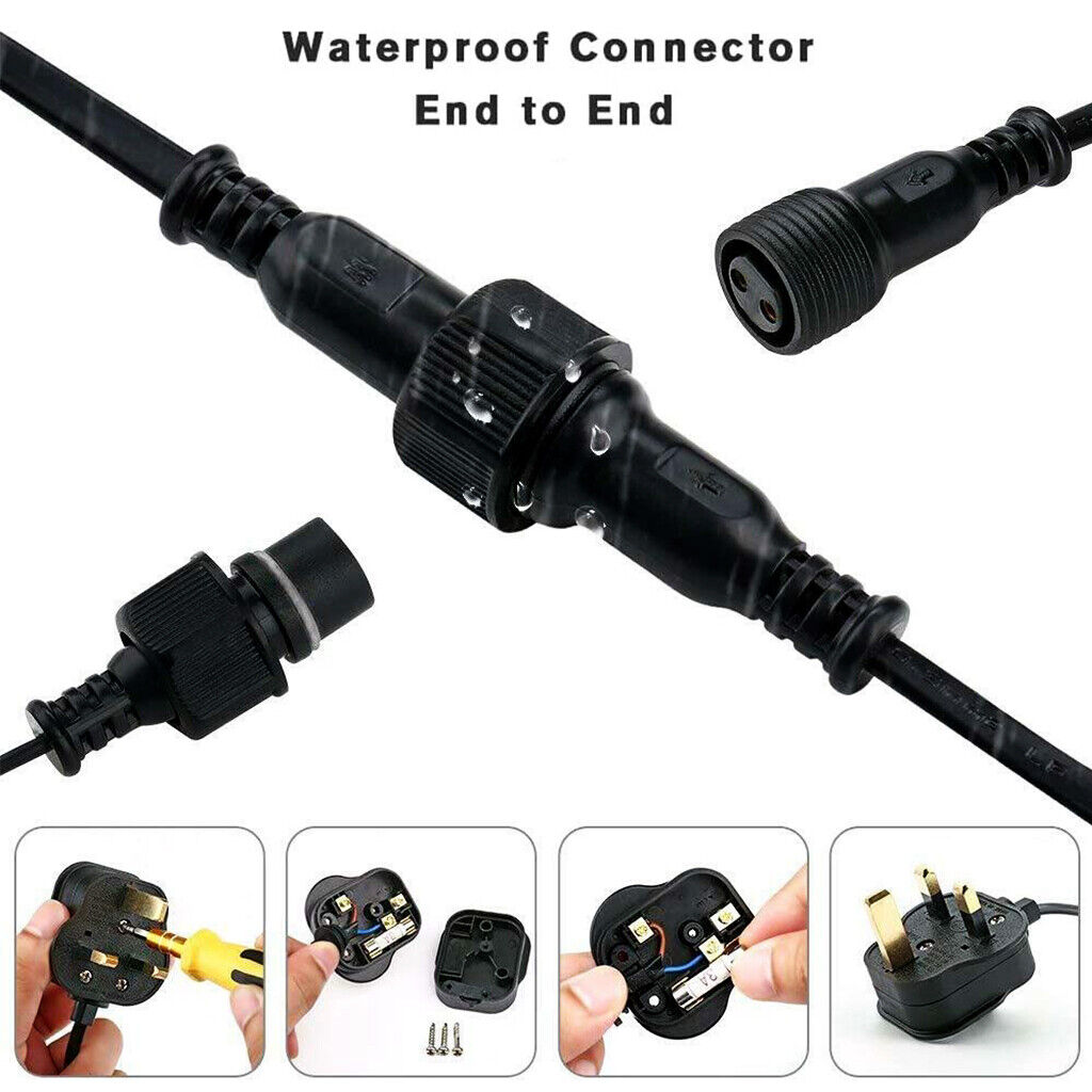 25-50FT Outdoor Festoon Globe String Fairy Lights G40 Bulbs Garden Wedding Home