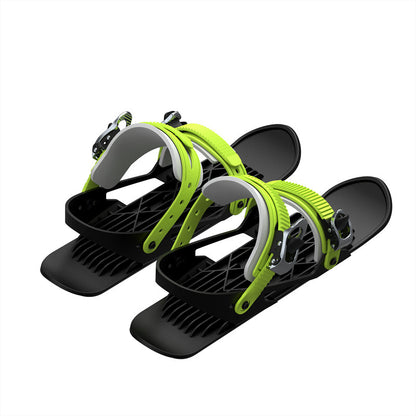 Mini Ski Skates – Portable Short Skiboard with Adjustable Bindings