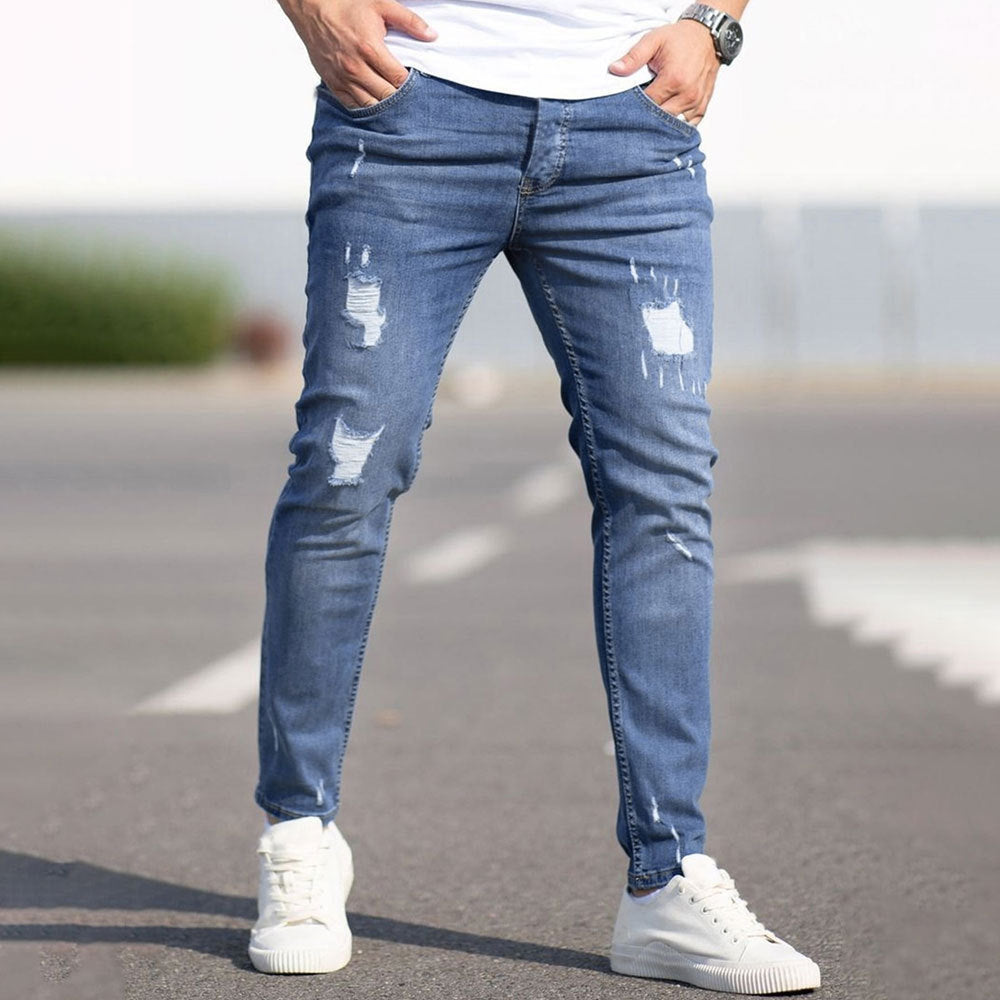 Men's Casual Versatile Ripped Denim Pants