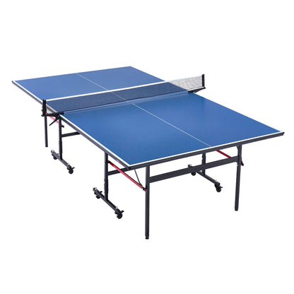 Ping Pong Table, Professional Table Tennis Game, Indoor MDF Portable Table Tennis Table, Foldable Ping Pong Table With Quick Clamp Net And Lockable Wheels, 10 Minute Easy Assembly, 12mm Tabletops