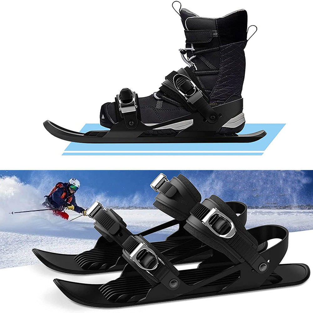 Mini Ski Skates – Portable Short Skiboard with Adjustable Bindings