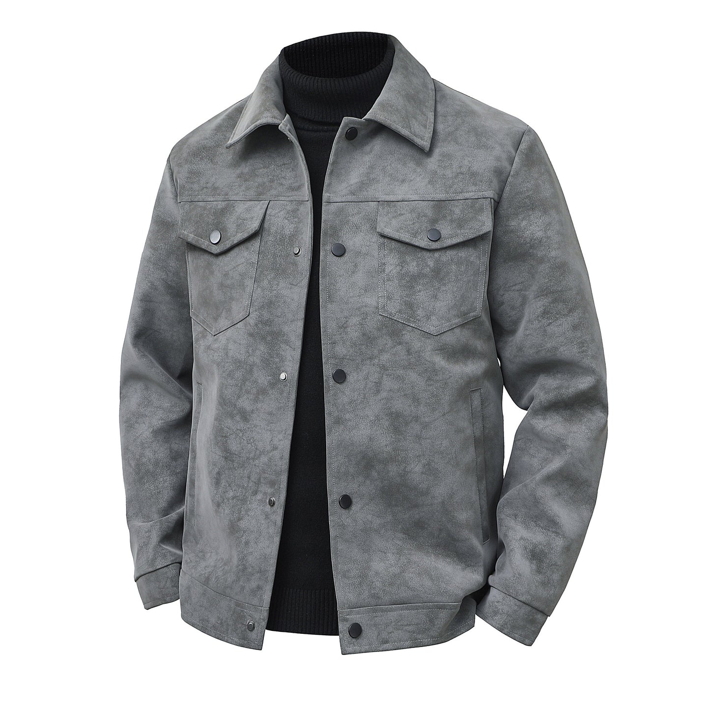 Men's Trendy Casual Streetwear Vintage American-style Leather Jacket
