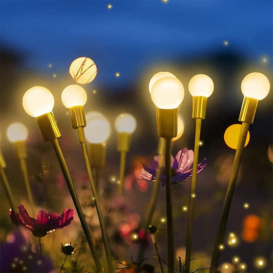 Simulation Firefly Solar Garden Lights – Outdoor Swaying LED Landscape & Lawn Decoration (IP65, Warm/Colourful Light)