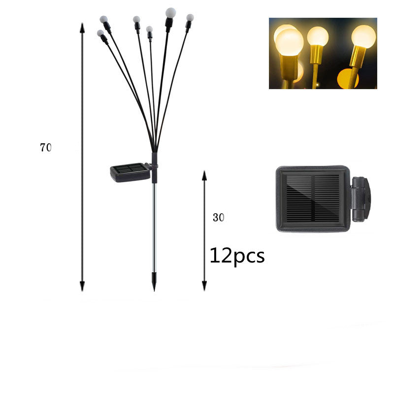 Simulation Firefly Solar Garden Lights – Outdoor Swaying LED Landscape & Lawn Decoration (IP65, Warm/Colourful Light)